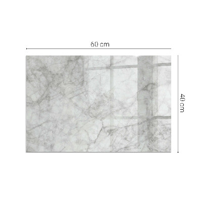Plaque verre pour poêle rectangulaire Motif de texture de marbre