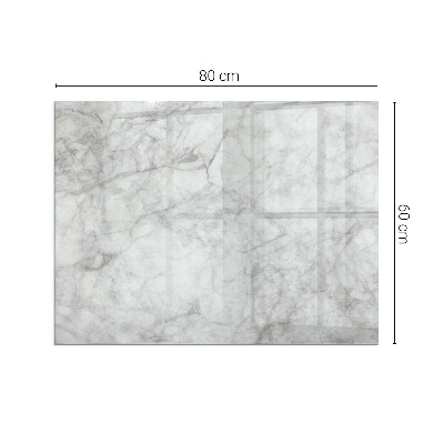 Plaque verre pour poêle rectangulaire Motif de texture de marbre