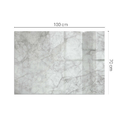 Plaque verre pour poêle rectangulaire Motif de texture de marbre