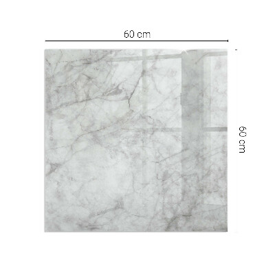 Plaque verre pour poêle rectangulaire Motif de texture de marbre