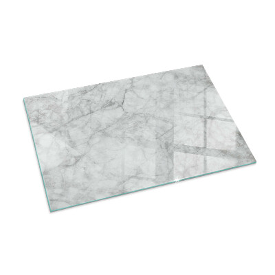 Plaque verre pour poêle rectangulaire Motif de texture de marbre