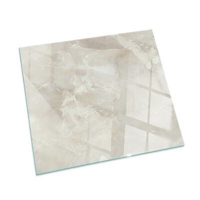 Plaque de sol en verre pour poêle rectangulaire Motif en marbre naturel