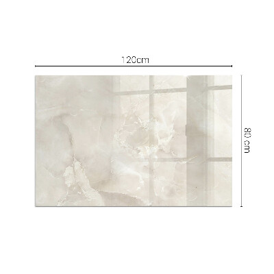Plaque de sol en verre pour poêle rectangulaire Motif en marbre naturel