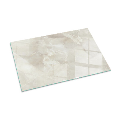 Plaque de sol en verre pour poêle rectangulaire Motif en marbre naturel