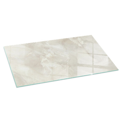 Plaque de sol en verre pour poêle rectangulaire Motif en marbre naturel