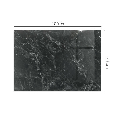 Plaque verre pour poêle rectangulaire Motif de marbre élégant
