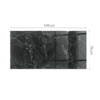 Plaque verre pour poêle rectangulaire Motif de marbre élégant