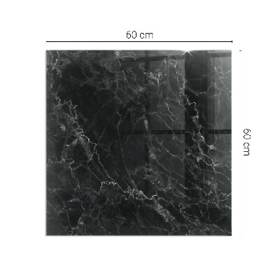Plaque verre pour poêle rectangulaire Motif de marbre élégant