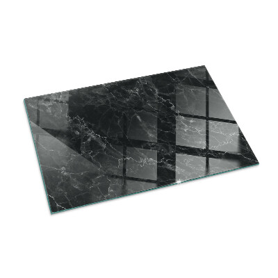 Plaque verre pour poêle rectangulaire Motif de marbre élégant