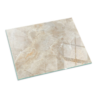 Plaque de sol en verre pour poêle rectangulaire Motif en pierre naturelle