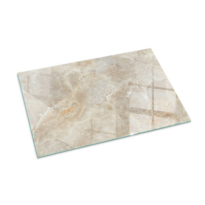 Plaque de sol en verre pour poêle rectangulaire Motif en pierre naturelle