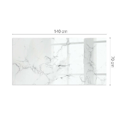 Plaque verre pour poêle rectangulaire Motif de marbre veiné