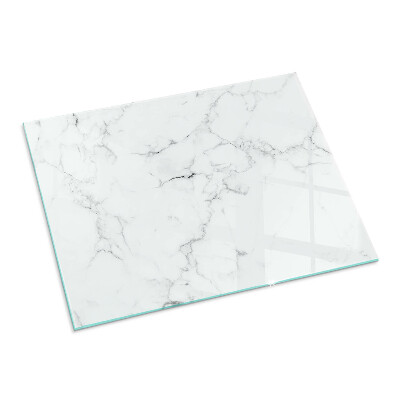 Plaque verre pour poêle rectangulaire Motif de marbre veiné
