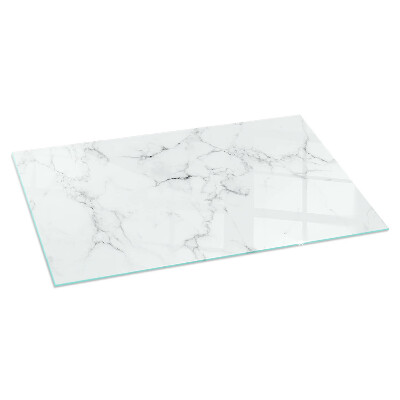 Plaque verre pour poêle rectangulaire Motif de marbre veiné