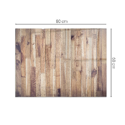 Plaque verre pour poêle rectangulaire Planche de bois dans la disposition