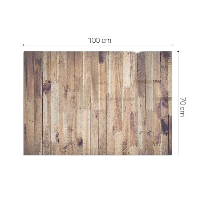 Plaque verre pour poêle rectangulaire Planche de bois dans la disposition