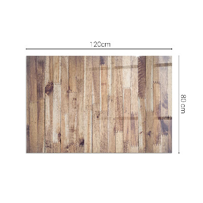 Plaque verre pour poêle rectangulaire Planche de bois dans la disposition