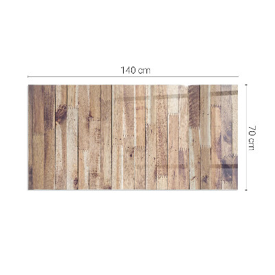 Plaque verre pour poêle rectangulaire Planche de bois dans la disposition