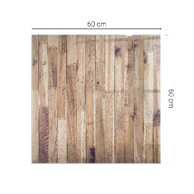 Plaque verre pour poêle rectangulaire Planche de bois dans la disposition