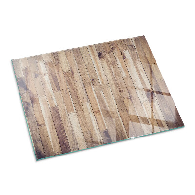 Plaque verre pour poêle rectangulaire Planche de bois dans la disposition