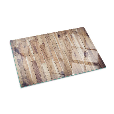 Plaque verre pour poêle rectangulaire Planche de bois dans la disposition