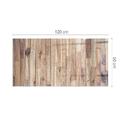 Plaque verre pour poêle rectangulaire Planche de bois dans la disposition