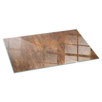 Plaque verre pour poêle rectangulaire Texture de rouille sur le métal