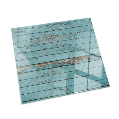 Plaque de sol en verre pour poêle rectangulaire Planches de style rustique