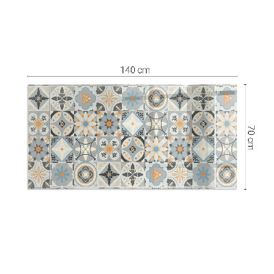 Plaque de sol en verre pour poêle rectangulaire Motifs de mosaïque dans les carreaux