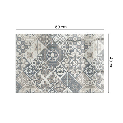 Plaque verre pour poêle rectangulaire Motif de mosaïque décorative