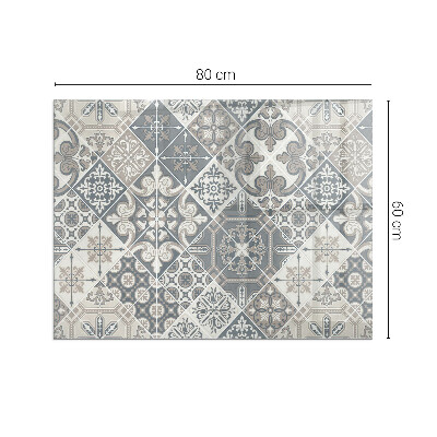 Plaque verre pour poêle rectangulaire Motif de mosaïque décorative