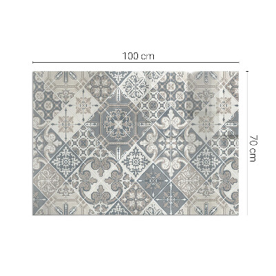 Plaque verre pour poêle rectangulaire Motif de mosaïque décorative