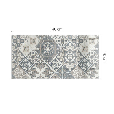 Plaque verre pour poêle rectangulaire Motif de mosaïque décorative