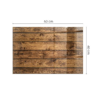 Plaque verre pour poêle rectangulaire Planche de bois avec veinage