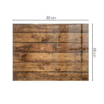 Plaque verre pour poêle rectangulaire Planche de bois avec veinage