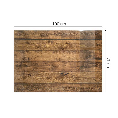 Plaque verre pour poêle rectangulaire Planche de bois avec veinage