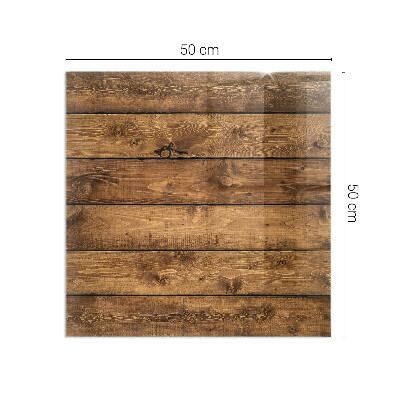 Plaque verre pour poêle rectangulaire Planche de bois avec veinage