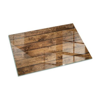 Plaque verre pour poêle rectangulaire Planche de bois avec veinage