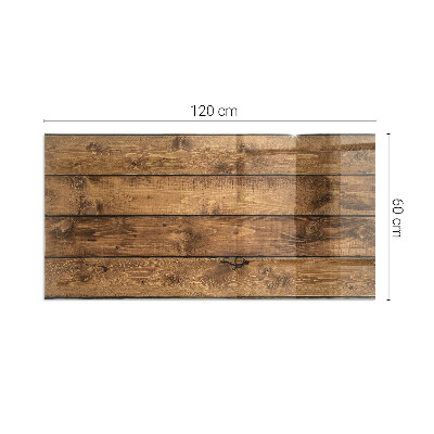 Plaque verre pour poêle rectangulaire Planche de bois avec veinage
