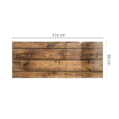 Plaque verre pour poêle rectangulaire Planche de bois avec veinage
