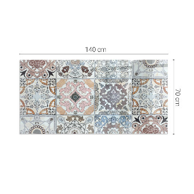 Plaque de sol en verre pour poêle rectangulaire Motifs de mosaïque dans les carreaux