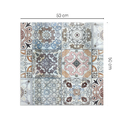 Plaque de sol en verre pour poêle rectangulaire Motifs de mosaïque dans les carreaux