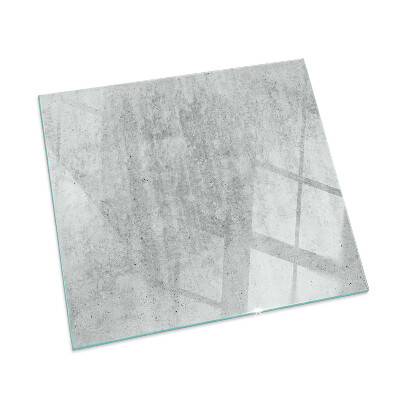 Plaque verre pour poêle rectangulaire Texture de béton brut