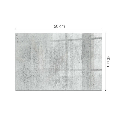 Plaque verre pour poêle rectangulaire Texture de béton brut