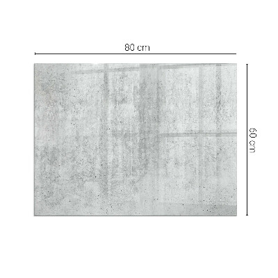 Plaque verre pour poêle rectangulaire Texture de béton brut