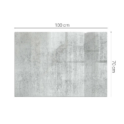 Plaque verre pour poêle rectangulaire Texture de béton brut