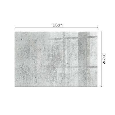 Plaque verre pour poêle rectangulaire Texture de béton brut