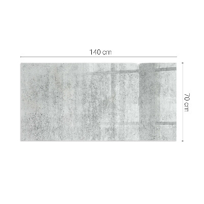 Plaque verre pour poêle rectangulaire Texture de béton brut