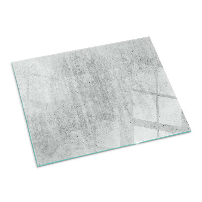 Plaque verre pour poêle rectangulaire Texture de béton brut