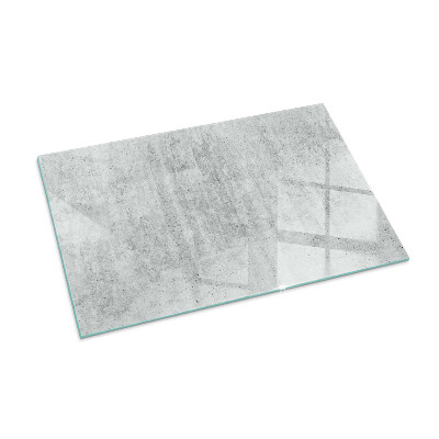 Plaque verre pour poêle rectangulaire Texture de béton brut